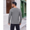 image:imageCOOFANDY Thermal Shirts for Men Heavyweight Long Sleeve T Shirt Casual Basic Shirts Stretch Crew Neck UndershirtsLight Grey
