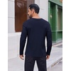 image:imageCOOFANDY Thermal Shirts for Men Heavyweight Long Sleeve T Shirt Casual Basic Shirts Stretch Crew Neck UndershirtsNavy Blue