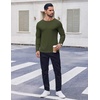 image:imageCOOFANDY Thermal Shirts for Men Heavyweight Long Sleeve T Shirt Casual Basic Shirts Stretch Crew Neck UndershirtsOlive Green
