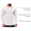 image:imageCOOFANDY Thermal Shirts for Men Heavyweight Long Sleeve T Shirt Casual Basic Shirts Stretch Crew Neck UndershirtsWhite