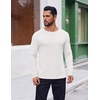 image:imageCOOFANDY Thermal Shirts for Men Heavyweight Long Sleeve T Shirt Casual Basic Shirts Stretch Crew Neck UndershirtsWhite