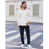 image:imageCOOFANDY Thermal Shirts for Men Heavyweight Long Sleeve T Shirt Casual Basic Shirts Stretch Crew Neck UndershirtsWhite