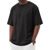 image:imageCOOFANDY Mens Cotton TShirts Oversized Shirt Short Sleeves Streetwear Loose Fit Summer Tee Tops Washed Basic Unisex Shirts01 Black