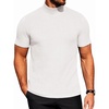 image:imageCOOFANDY Mens Mock Neck TShirts Short Sleeve Ribbed Knit Shirt Soft Tee Shirt Casual Basic TopsAwhite