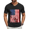 image:imageCOOFANDY Mens T Shirts Short Sleeve Classic V Neck TShirt Casual Summer Basic Tee ShirtYblack American Flag