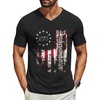 image:imageCOOFANDY Mens T Shirts Short Sleeve Classic V Neck TShirt Casual Summer Basic Tee ShirtYblack Independence Flag