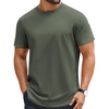 image:imageCOOFANDY Mens Tshirts 100 Cotton Big Tall T Shirts Basic Tees Plain T ShirtsArmy Green