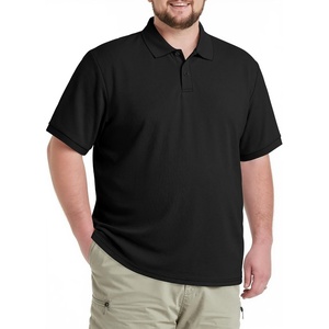 image:imageCOOFANDY Mens Big and Tall Polo Shirts Golf Shirt Short Sleeve Cotton Pique T Shirts Quick DryBlack