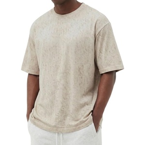 image:imageCOOFANDY Mens Cotton TShirts Oversized Shirt Short Sleeves Streetwear Loose Fit Summer Tee Tops Washed Basic Unisex ShirtsBeige