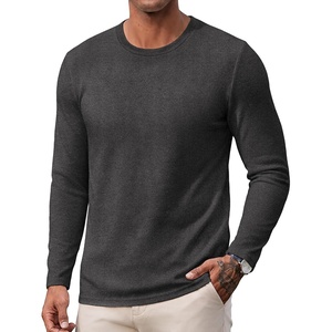 image:imageCOOFANDY Mens Long Sleeve Tee Shirts Crew Neck T Shirts Casual Basic Tees Soft Lightweight Pullover ShirtsDark Grey