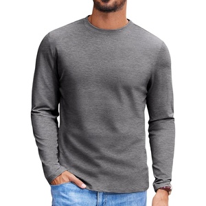 image:imageCOOFANDY Mens Long Sleeve Tee Shirts Stretch Crew Neck Thermal Shirts Casual T Shirts for MenLight Grey