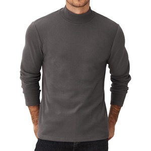 image:imageCOOFANDY Mens Mock Turtleneck Sweater Long Sleeve Half Neck Pullover Thermal Casual Ribbed High Neck Pullover SweaterDark Gray