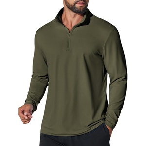 image:imageCOOFANDY Mens Quarter Zip Pullover Shirts Long Sleeve Sun Protection UPF 50 Rash Guard Athletic Golf Running ShirtArmy Green