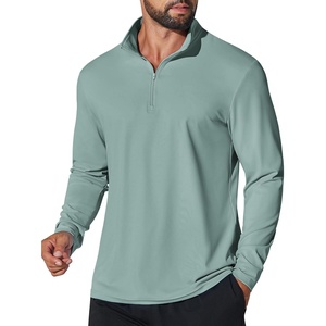 image:imageCOOFANDY Mens Quarter Zip Pullover Shirts Long Sleeve Sun Protection UPF 50 Rash Guard Athletic Golf Running ShirtGreen