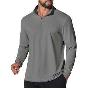 image:imageCOOFANDY Mens Quarter Zip Pullover Shirts Long Sleeve Sun Protection UPF 50 Rash Guard Athletic Golf Running ShirtGrey