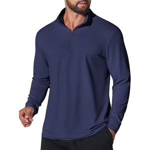 image:imageCOOFANDY Mens Quarter Zip Pullover Shirts Long Sleeve Sun Protection UPF 50 Rash Guard Athletic Golf Running ShirtNavy Blue