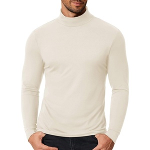 image:imageCOOFANDY Mens Slim Fit Mock Turtleneck T Shirt Casual Basic Knitted Long Sleeve Pullover SweaterApricot