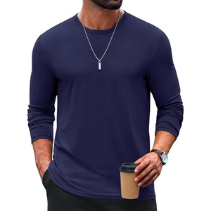 image:imageCOOFANDY Mens TShirt Long Sleeve Crew Neck Basic Tee Shirts Soft Casual Lightweight TShirtsAnavy Blue