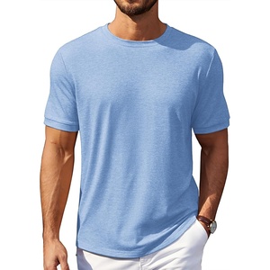 image:imageCOOFANDY Mens TShirts Summer Crew Neck Casual T Shirts Plain Short Sleeve Shirts Basic TeesB Light Blue