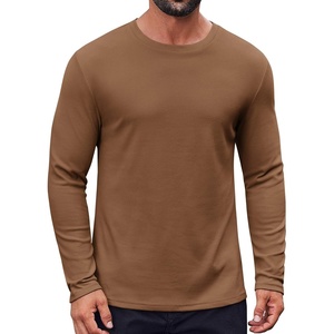 image:imageCOOFANDY Thermal Shirts for Men Heavyweight Long Sleeve T Shirt Casual Basic Shirts Stretch Crew Neck UndershirtsBrown