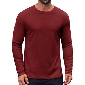 image:imageCOOFANDY Thermal Shirts for Men Heavyweight Long Sleeve T Shirt Casual Basic Shirts Stretch Crew Neck UndershirtsWine Red