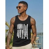 image:imageCOOFANDY Mens Beach Tank Tops Summer Cotton Sleeveless Graphic T Shirts Palm Tree Casual Vacation Muscle TankBlackamerican Flag