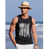 image:imageCOOFANDY Mens Beach Tank Tops Summer Cotton Sleeveless Graphic T Shirts Palm Tree Casual Vacation Muscle TankBlackamerican Flag