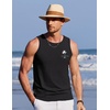 image:imageCOOFANDY Mens Beach Tank Tops Summer Cotton Sleeveless Graphic T Shirts Palm Tree Casual Vacation Muscle TankBlackcoconut