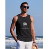 image:imageCOOFANDY Mens Beach Tank Tops Summer Cotton Sleeveless Graphic T Shirts Palm Tree Casual Vacation Muscle TankBlackcoconut Tree