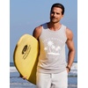 image:imageCOOFANDY Mens Beach Tank Tops Summer Cotton Sleeveless Graphic T Shirts Palm Tree Casual Vacation Muscle TankLight Grey