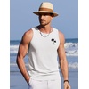 image:imageCOOFANDY Mens Beach Tank Tops Summer Cotton Sleeveless Graphic T Shirts Palm Tree Casual Vacation Muscle TankWhitecoconut Tree