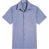 image:imageCOOFANDY Mens Button Down Shirts Short Sleeve Casual Shirts Summer Beach Linen Shirts with PocketGrey Blue