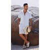 image:imageCOOFANDY Mens Button Down Shirts Short Sleeve Casual Shirts Summer Beach Linen Shirts with PocketMint Blue