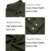 image:imageCOOFANDY Mens Cotton Linen Button Down Shirts Long Sleeve Casual Summer Beach Shirts for MenArmy Green