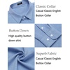 image:imageCOOFANDY Mens Cotton Linen Button Down Shirts Long Sleeve Casual Summer Beach Shirts for MenLight Blue