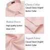 image:imageCOOFANDY Mens Cotton Linen Button Down Shirts Long Sleeve Casual Summer Beach Shirts for MenLight Pink