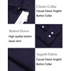 image:imageCOOFANDY Mens Cotton Linen Button Down Shirts Long Sleeve Casual Summer Beach Shirts for MenNavy Blue