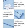 image:imageCOOFANDY Mens Cotton Linen Button Down Shirts Long Sleeve Casual Summer Beach Shirts for MenSky Blue