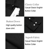 image:imageCOOFANDY Mens Cotton Linen Button Down Shirts Long Sleeve Casual Summer Beach Shirts for MenSolid Black