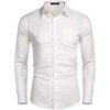 image:imageCOOFANDY Mens Cotton Linen Button Down Shirts Long Sleeve Casual Summer Beach Shirts for MenWhite