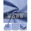 image:imageCOOFANDY Mens Cotton Oxford Shirt Long Sleeve Dress Shirt Button Down Work Casual Shirts with PocketA  Blue