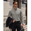 image:imageCOOFANDY Mens Cotton Oxford Shirt Long Sleeve Dress Shirt Button Down Work Casual Shirts with PocketArmy Green