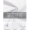 image:imageCOOFANDY Mens Cotton Oxford Shirt Long Sleeve Dress Shirt Button Down Work Casual Shirts with PocketB  White