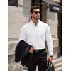 image:imageCOOFANDY Mens Cotton Oxford Shirt Long Sleeve Dress Shirt Button Down Work Casual Shirts with PocketB  White