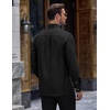 image:imageCOOFANDY Mens Cotton Oxford Shirt Long Sleeve Dress Shirt Button Down Work Casual Shirts with PocketBlack