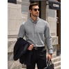 image:imageCOOFANDY Mens Cotton Oxford Shirt Long Sleeve Dress Shirt Button Down Work Casual Shirts with PocketDark Grey