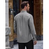 image:imageCOOFANDY Mens Cotton Oxford Shirt Long Sleeve Dress Shirt Button Down Work Casual Shirts with PocketDark Grey