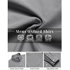 image:imageCOOFANDY Mens Cotton Oxford Shirt Long Sleeve Dress Shirt Button Down Work Casual Shirts with PocketDark Grey