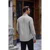 image:imageCOOFANDY Mens Cotton Oxford Shirt Long Sleeve Dress Shirt Button Down Work Casual Shirts with PocketLight Grey