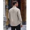 image:imageCOOFANDY Mens Cotton Oxford Shirt Long Sleeve Dress Shirt Button Down Work Casual Shirts with PocketLight Khaki